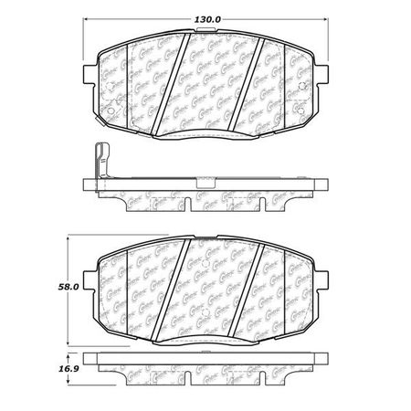 CENTRIC PARTS CTEK Ceramic Brake Pads, 103.13970 103.13970